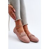 Boto Shiny Women's Moccasins with Chain Pink Aredilla | Shoptok.si