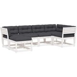  6-dijelni set vrtnih sofa s jastucima bijeli masivna borovina | shoptok.hr