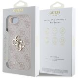 Guess GUHCPSE44GMGPI silikonski ovitek za iPhone 16e - roza z zlatim logom | Shoptok.si