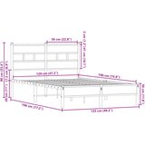  Okvir kreveta bez madraca s uzglavljem boja hrasta 120x190 cm | shoptok.hr