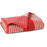 JUNA Rdeča frotirna brisača iz organskega bombaža 50x100 cm Check – | Shoptok.si