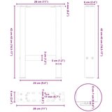  Noge za klub stolić crne 2 kom 28 x (42-43) cm čelik | shoptok.hr