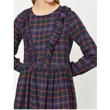 Koton Women's Navy Blue Plaid Dress | shoptok.hr
