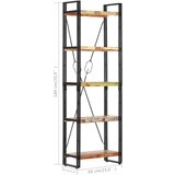 Police za knjige 5 razina 60x30x180 cm masivno obnovljeno drvo | Eponuda.com