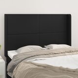  Uzglavlje s ušima crno 147x16x118/128 cm od umjetne kože | shoptok.hr