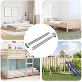  Namještajni vijci 2 pcs Srebrno M6 x 70 mm Čelik | shoptok.hr