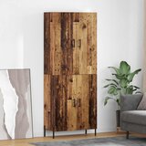 vidaXL Visok predalnik Star les 69,5 x 34 x 180 cm Konstruiran les | Shoptok.si