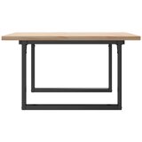  Stolić za kavu O-oblika 80x80x45,5 cm od borovine i čelik | shoptok.hr