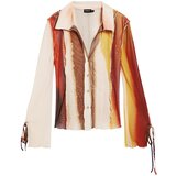 Desigual Bluza 'M. Christian Lacroix' rjava / konjak / gorčica / volneno bela Cene