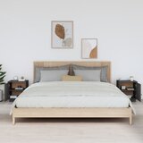  Noćni ormarići 2 kom sivi 40 x 34 x 45 cm od masivne borovine | shoptok.hr