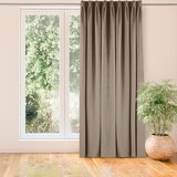  Curtain VILA color beige style classic flex 7.5 cm with double pleat velvet 265x175 HOMEDE | shoptok.hr
