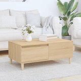 vidaXL Klubska mizica sonoma hrast 90x50x36,5 cm inženirski les | Shoptok.si