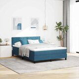 vidaXL Box spring krevet Tamno plava 140 x 200 cm Baršun | shoptok.hr