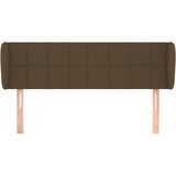  Uzglavlje s ušima tamnosmeđe 147x23x78/88 cm od tkanine | shoptok.hr