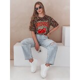 DStreet T-shirt damskie oversize w cętki ZESTSTYLE beżowy | shoptok.hr