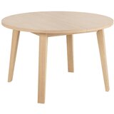 Actona Okrogla raztegljiva jedilna miza z mizno ploščo v hrastovem dekorju ø 120 cm A-Line – | Shoptok.si