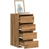 vidaXL Kutna komoda s ladicama boja artisian hrast 40x41x76 cm drveni | shoptok.hr
