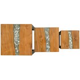  Stol za slaganje 3 pcs Smeđa Čvrsto teak drvo | Eponuda.ba