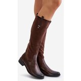 Boto PE2 Women's Insulated Knee-High Boots With Zipper Brown Ivasira | ePonuda.com