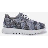 S. BARSKI Suede Patterned Sports Shoes On Platform With Glitter D&A | Shoptok.si