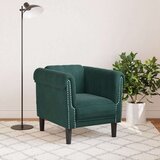 vidaXL Fotelja tamnozelena baršunasta | shoptok.hr