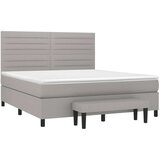  Krevet box spring s madracem svjetlosiva 160x200 cm tkanina | shoptok.hr