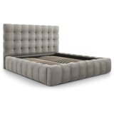 Cosmopolitan Design Svetlo siva oblazinjena zakonska postelja s prostorom za shranjevanje in letvenim dnom 180x200 cm Bali – Cene