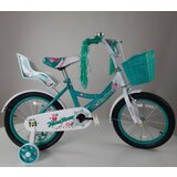  bicikl za decu Nina Rose 14" za devojčice model 722-14 sa pomoćnim točkovima - Zelena Cene