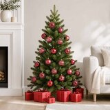  Set božićnih kuglica 50 kom. Vinska crvena 8 cm Polistiren | shoptok.hr