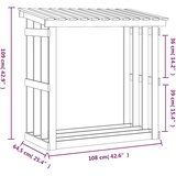  Stalak za drva za ogrjev 108x64,5x109 cm od masivne borovine | Eponuda.ba