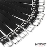 LATETOBED BDSM Line Behind Back Adjustable Harness Black Cene