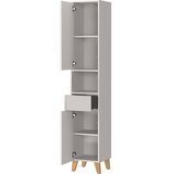 Germania Kremno bela visoka kopalniška omarica v mat dekorju 33x181 cm Arnea – | Shoptok.si