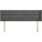  Uzglavlje s ušima tamnosivo 163x16x78/88 cm baršunasto | shoptok.hr
