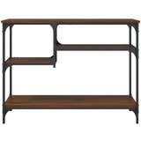  Konzolni stol s policama boja smeđeg hrasta 100 x 35 x 75 cm | Eponuda.ba