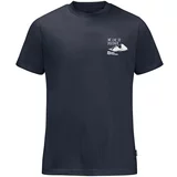 Jack Wolfskin Tehnička sportska majica 'DISCOVER' morsko plava / bijela