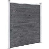 vidaXL WPC ograjni paneli 10 kvadratnih + 1 poševni 1830x186 cm sivi | Shoptok.si