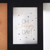 Premium Living stenska tabla spominčica, pluta, črna, bela | Shoptok.si