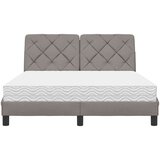 Postelja z vzmetnico taupe 120x200 cm blago, (21829552) | Shoptok.si
