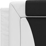  Okvir kreveta s LED svjetlom bijelo-crni 90x200 cm umjetna koža | shoptok.hr