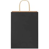  Papirnate vrećice 250 kom s ručkama crne 26x12x35 cm | shoptok.hr