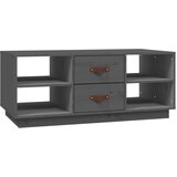 Maison Chic Klubska mizica - kavna mizica - Nizka mizica siva 100x50x41 cm trdna borovina, (21752954) Cene