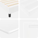 Box Spring krevet s madracem u bijeloj boji jednomjesto umjetna koža | shoptok.hr