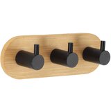 Tendance Čiviluk sa 3 kukice 3m 3,5x13,5x3,5 bambusmetal, Crni