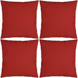 vidaXL Ukrasni jastuci 4 kom crveni 50 x 50 cm od tkanine