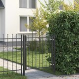  Ogradna vrata HORST 100 x 100 cm Metal Crna Može se zaključati | shoptok.hr