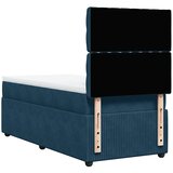Box spring krevet s madracem tamnoplavi 80 x 200 cm baršunasti | shoptok.hr