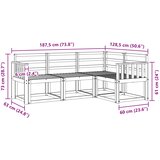  Set vanjskih sofa 4 kom. Prirodna Čvrsto drvo akacije | shoptok.hr
