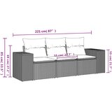  3-dijelni set vrtnih sofa s jastucima smeđi od poliratana | shoptok.hr