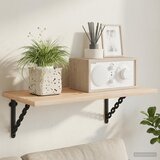  Nosači za zidne police 12 kom. Crna 14.5 x 14.5 x 3 cm Čelik | shoptok.hr