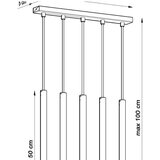 Nice Lamps Crna visilica Fideus, dužine 45 cm | shoptok.hr